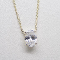 9ct Yellow Gold Oval Lab Grown Diamond Pendant 1.00ct SKU 7743854