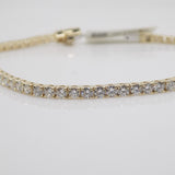 9ct Yellow Gold Talon Claw Round Brilliant Lab Grown Diamonds Bracelet 5.00CT SKU 7743880