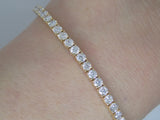 9ct Yellow Gold Talon Claw Round Brilliant Lab Grown Diamonds Bracelet 5.00CT SKU 7743880