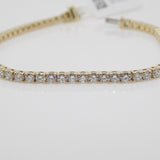 9ct Yellow Gold Talon Claw Round Brilliant Lab Grown Diamonds Bracelet 5.00CT SKU 7743881