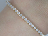 9ct Yellow Gold Talon Claw Round Brilliant Lab Grown Diamonds Bracelet 5.00CT SKU 7743881