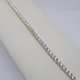 9ct Yellow Gold Talon Claw Round Brilliant Lab Grown Diamonds Bracelet 5.00CT SKU 7743881