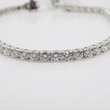 9ct White Gold Talon Claw Round Brilliant Lab Grown Diamonds Bracelet 7.00CT SKU 7743882