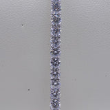 9ct White Gold Talon Claw Round Brilliant Lab Grown Diamonds Bracelet 7.00CT SKU 7743882