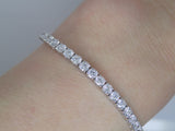 9ct White Gold Talon Claw Round Brilliant Lab Grown Diamonds Bracelet 7.00CT SKU 7743882