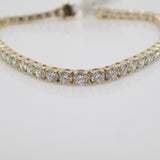 9ct Yellow Gold Talon Claw Round Brilliant Lab Grown Diamonds Bracelet 7.00CT SKU 7743883