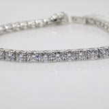 9ct White Gold Talon Claw Round Brilliant Lab Grown Diamonds Bracelet 10.00CT SKU 7743884
