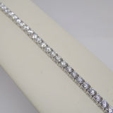 9ct White Gold Talon Claw Round Brilliant Lab Grown Diamonds Bracelet 10.00CT SKU 7743884