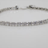 9ct White Gold Talon Claw Oval Lab Grown Diamonds Bracelet 7.00CT SKU 7743886