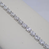 9ct White Gold Talon Claw Oval Lab Grown Diamonds Bracelet 7.00CT SKU 7743886