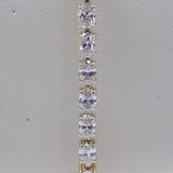 9ct Yellow Gold Talon Claw Oval Lab Grown Diamonds Bracelet 7.00CT SKU 7743887