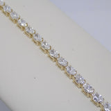 9ct Yellow Gold Talon Claw Oval Lab Grown Diamonds Bracelet 7.00CT SKU 7743887