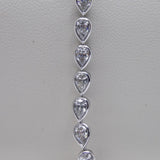 9ct White Gold Rubover Pear Cut Lab Grown Diamonds Bracelet 4.35CT SKU 7743888