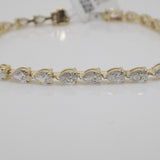 9ct Yellow Gold  Pear Cut Lab Grown Diamonds Bracelet 7.00CT SKU 7743889