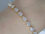 9ct Yellow Gold  Pear Cut Lab Grown Diamonds Bracelet 7.00CT SKU 7743889