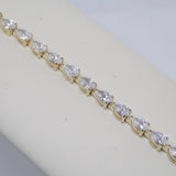 9ct Yellow Gold  Pear Cut Lab Grown Diamonds Bracelet 7.00CT SKU 7743889