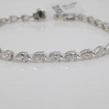 9ct White Gold  Pear Cut Lab Grown Diamonds Bracelet 7.00CT SKU 7743890