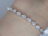 9ct White Gold  Pear Cut Lab Grown Diamonds Bracelet 7.00CT SKU 7743890