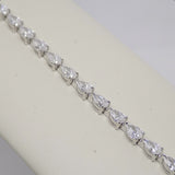 9ct White Gold  Pear Cut Lab Grown Diamonds Bracelet 7.00CT SKU 7743890