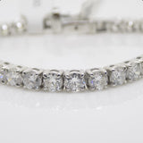 9ct White Gold Talon Claw Round Brilliant Lab Grown Diamonds Bracelet 15.00CT SKU 7743911
