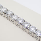 9ct White Gold Talon Claw Round Brilliant Lab Grown Diamonds Bracelet 15.00CT SKU 7743911