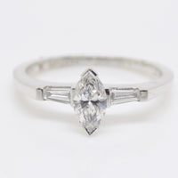 18ct White Gold Marquise Diamond Engagement Ring 0.50ct SKU 8803062