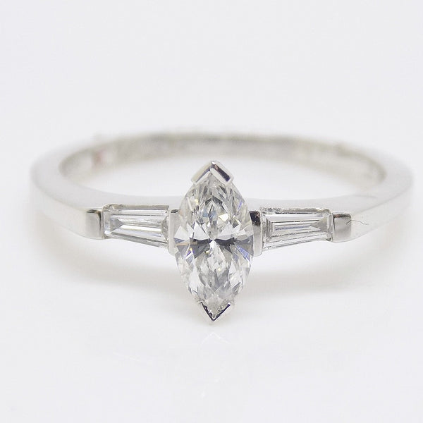 18ct White Gold Marquise Diamond Engagement Ring 0.50ct SKU 8803062