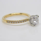 18ct Yellow Gold & Platinum Head Lab Grown Round Brilliant Diamond Solitaire Engagement Ring 1.22ct SKU 7707041
