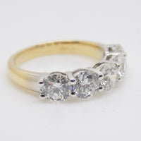 18ct Yellow Gold/White Gold Head 5 Lab Grown Diamonds Ring 3.25ct SKU 7707104