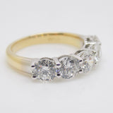 18ct Yellow Gold/White Gold Head 5 Lab Grown Diamonds Ring 3.25ct SKU 7707104