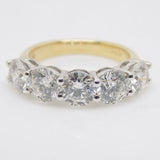 18ct Yellow Gold/White Gold Head 5 Lab Grown Diamonds Ring 2.50ct SKU 7707105