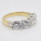 18ct Yellow Gold/White Gold Head 5 Lab Grown Diamonds Ring 2.50ct SKU 7707105