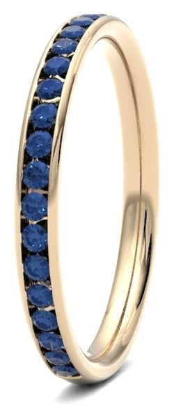 9ct Yellow Gold 0.25ct Sapphire Band SKU 8801019