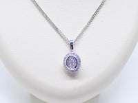 9ct White Gold Oval Cluster Diamond Pendant 0.25ct SKU 1641060