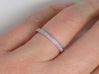 18ct White Gold Round Brilliant Channel Set Diamonds Wedding/Eternity Ring 0.09ct SKU 8802029