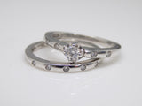 18ct Round Brilliant Diamond Engagement and Wedding Ring Set 0.33ct SKU 8802101