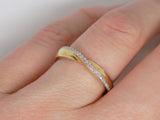 9ct Yellow Gold Pave Diamonds Fancy Wedding/Eternity Ring 0.09ct SKU 4501022