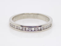 Platinum Round and Baguette Diamonds Channel Set Wedding/Eternity Ring 0.33ct SKU 8802050