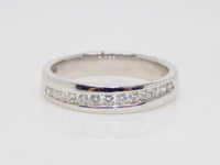 9ct White Gold Round Brilliant Channel Set Diamonds Wave Wedding/Eternity Ring 0.26ct SKU 4501085