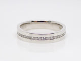 9ct White Gold Round Brilliant Diamonds Channel Set Wedding/Eternity Ring 0.27ct SKU 4501099