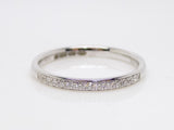9ct White Gold Claw Set Round Brilliant Diamonds Channel Wedding/Eternity Ring 0.13ct SKU 4501107