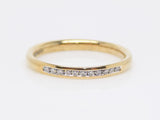 9ct Yellow Gold Channel Set Round Brilliant Diamonds Wedding/Eternity Ring 0.11ct SKU 4501109