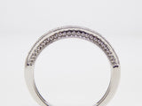9ct White Gold Channel Set Rounded Brilliant Diamonds Beaded Edging Wedding/Eternity Ring 0.25ct SKU 4501119