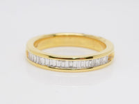 18ct Yellow Gold Emerald Cut Channel Set Diamonds Wedding/Eternity Ring 0.33ct SKU 8802028