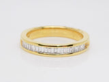 18ct Yellow Gold Emerald Cut Channel Set Diamonds Wedding/Eternity Ring 0.33ct SKU 8802028