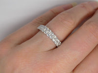 White Gold Double Row Round Brilliant Diamonds Wedding/Eternity Ring 1.00ct SKU 4501784