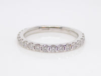 18ct White Gold Claw Set Round Brilliant Diamonds 3/4 Wedding/Eternity Ring 0.75ct SKU 8802041