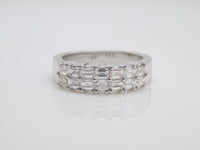 18ct White Gold Emerald Cut Diamond Band 1.32ct SKU 8802034