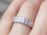 18ct White Gold Emerald Cut Diamond Band 1.32ct SKU 8802034