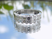 18ct White Gold Emerald Cut Diamond Band 1.32ct SKU 8802034